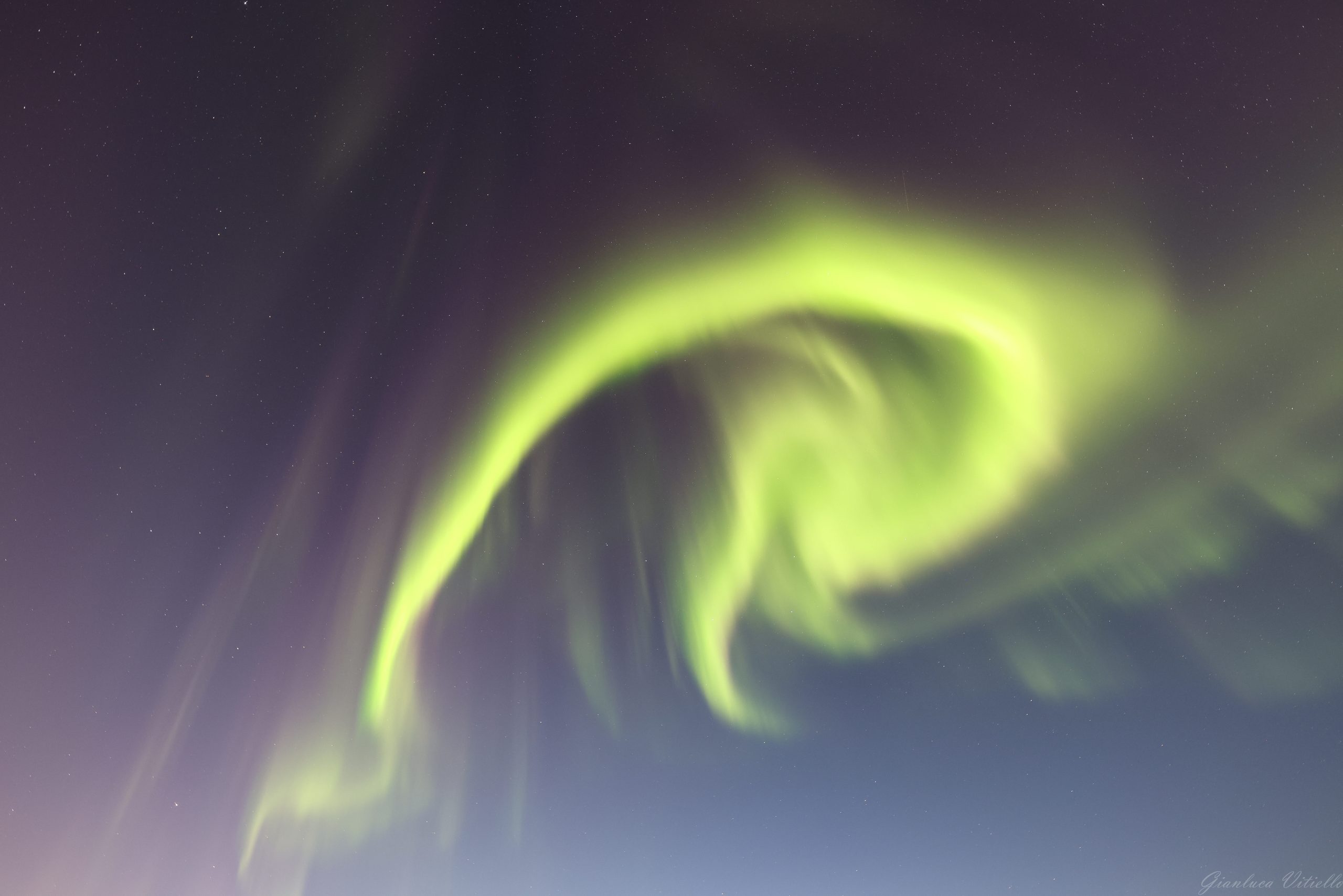 Aurora Boreale, Akureyri, Islanda
