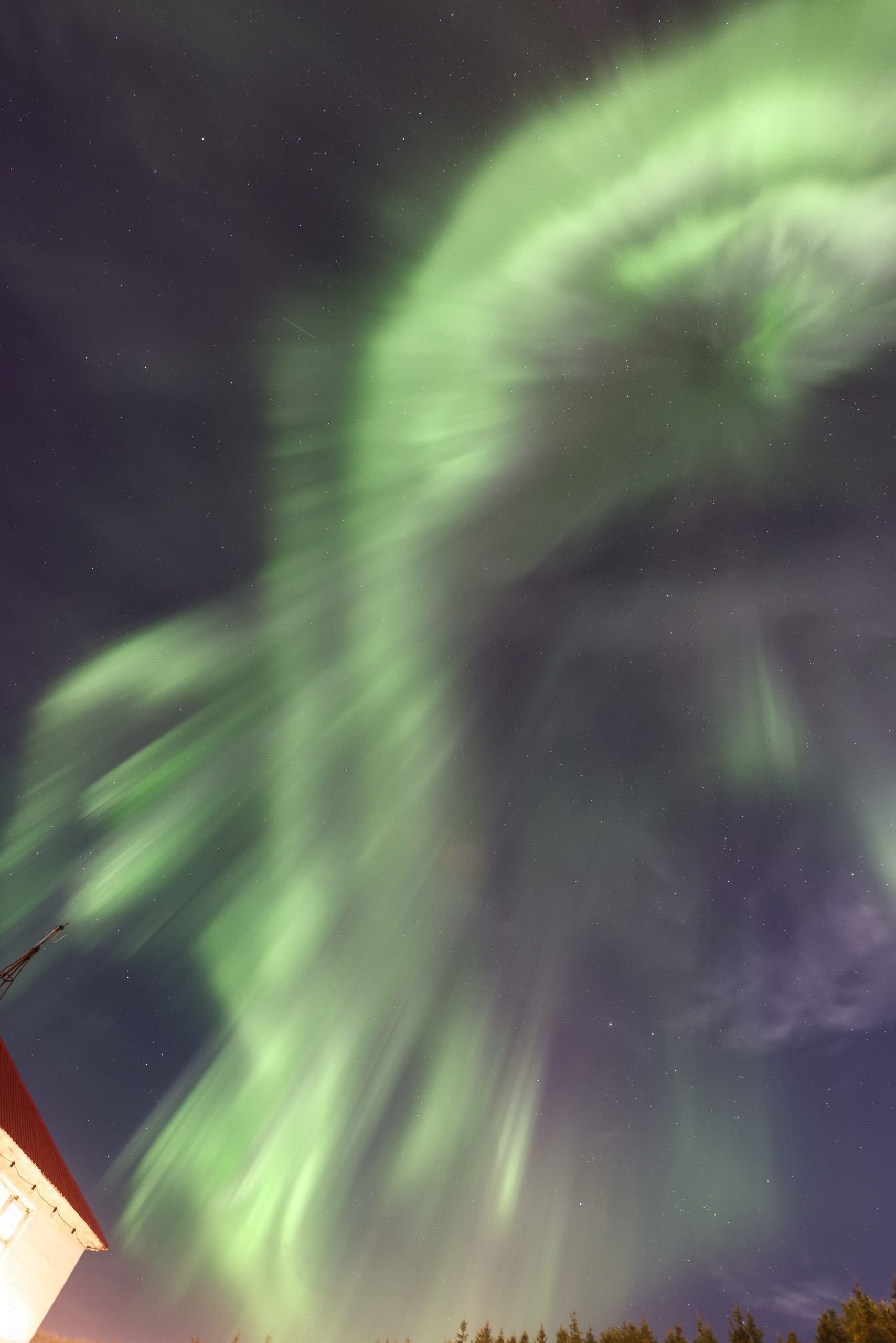Aurora boreale, Akureyri, Islanda 