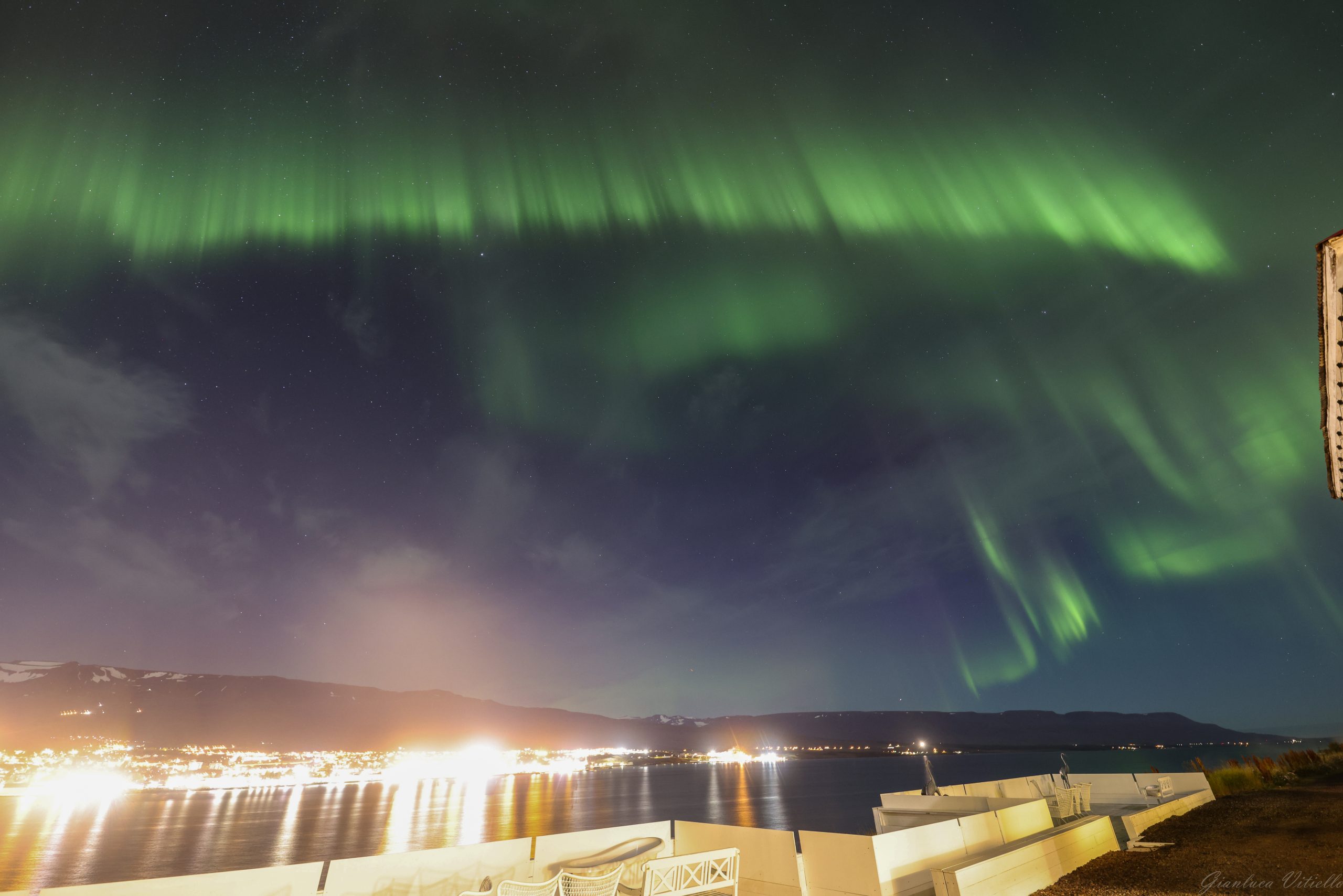Aurora Boreale, Akureyri, Islanda